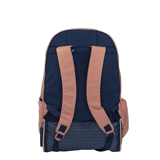 Milan Backpack 1918, with wheels, with 6 zips, 25 L, pink