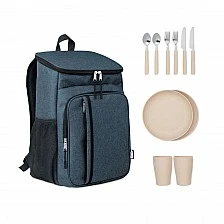 More Than Gifts Montecool Picnic Cooler Backpack for Two, Blue