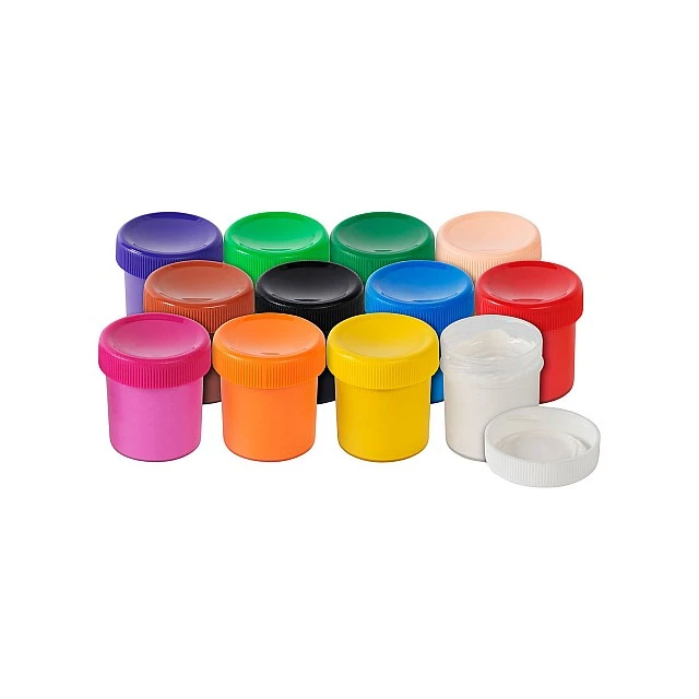 Faber-Castell Tempera paints, 20 ml, 12 colours in jars