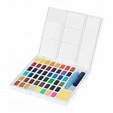 Faber-Castell Watercolor paints, in a box - palette, 48 colors