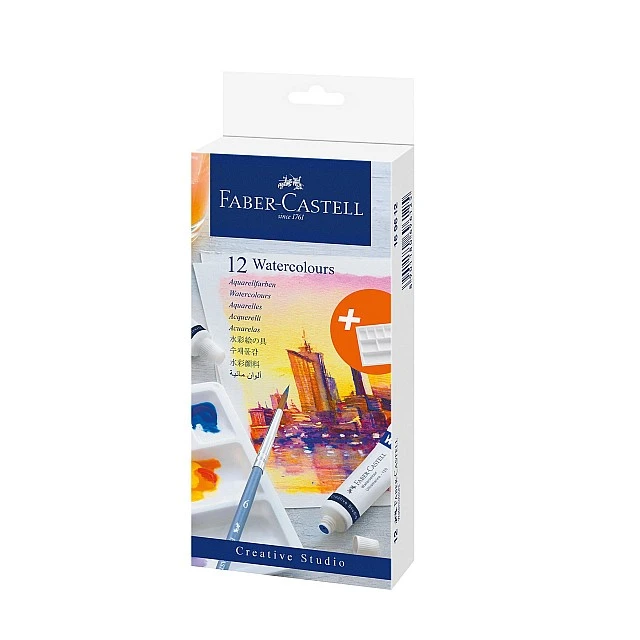 Faber-Castell Watercolor paints Creative Studio, 9 ml, 12 colors