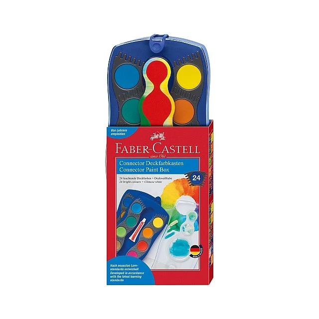 Faber-Castell Watercolor paints Connector, 24 colors, blue palette