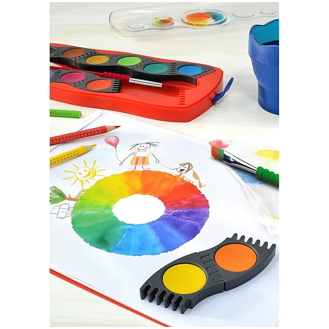 Faber-Castell Watercolor paints Connector, 24 colors, red palette