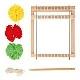 Small Foot Loom, wooden, thread included, 19 x 3 x 22 cm