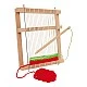 Small Foot Loom, wooden, thread included, 19 x 3 x 22 cm