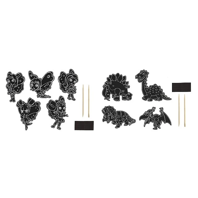 Grafix Scratch magnets, 10 pieces, assorted, pack 48