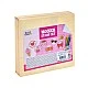 Grafix Wooden stamps and coloured pencils set in box, assorted