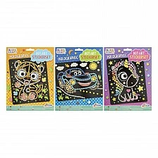 Grafix Sticker set with holographic dots, assorted, 48 pieces