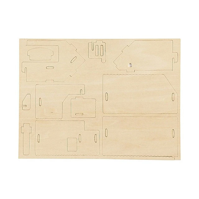 Creativ Company 3D House to assemble and decorate with terrace, 19 x 17.5 x 15 cm
