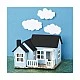 Creativ Company 3D House to assemble and decorate with terrace, 19 x 17.5 x 15 cm