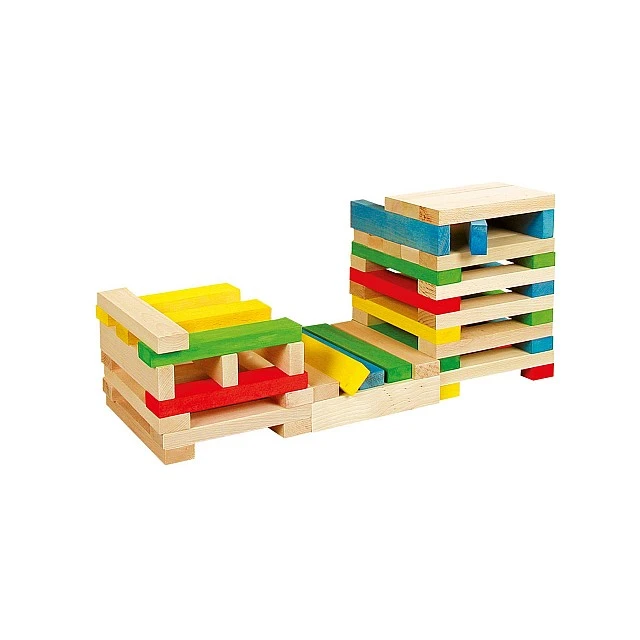 Nowa Szkola Beams construction set, wooden, large, 120 pieces