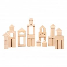 Small Foot wooden construction set in fabric bag, 50 pieces