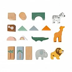 Small Foot wooden Safari construction set, 50 pieces