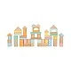Small Foot wooden construction set pastel colours, 50 pieces