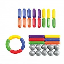 Nowa Szkola Construction set, with magnetic elements, 36 pieces
