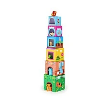 Small Foot stacking cubes Farm animals, 12 pieces
