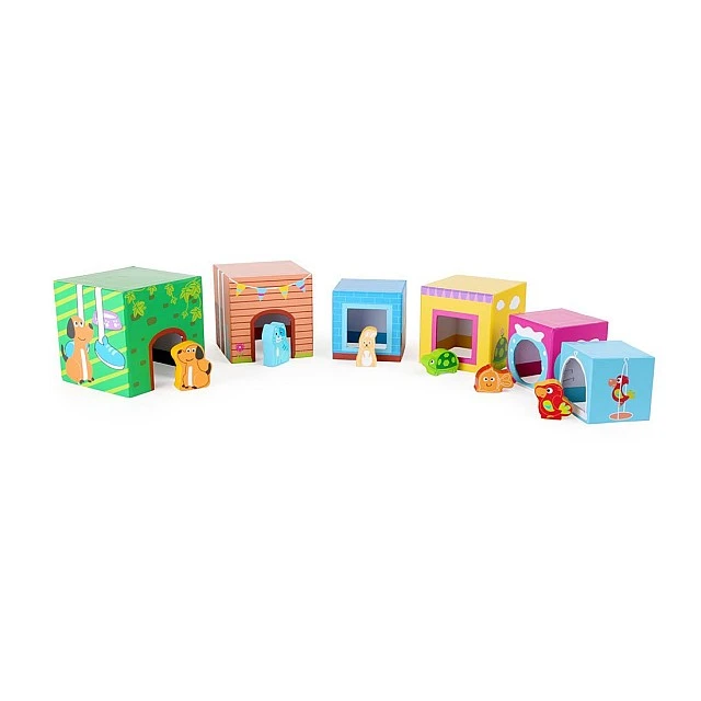 Small Foot stacking cubes Farm animals, 12 pieces