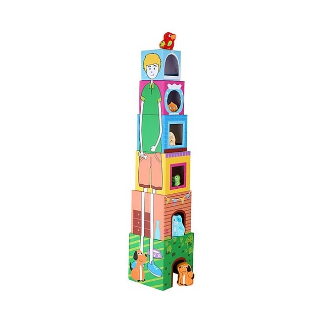 Small Foot stacking cubes Farm animals, 12 pieces