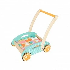 Small Foot wooden construction set with cart, 34 x 27 x 36 cm, 35 pieces