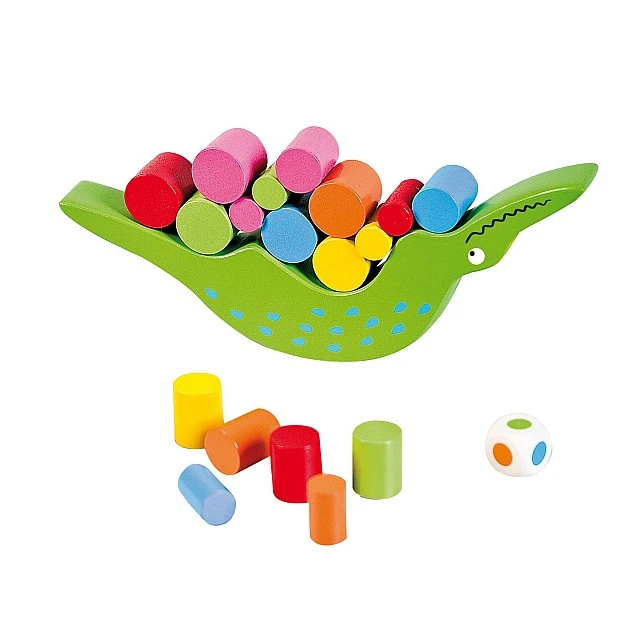 Nowa Szkola Balance game Crocodile, wooden