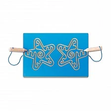 Nowa Szkola Graphomotor exercise board for 2 hands, stars, blue