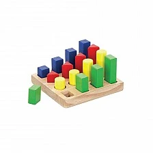 Nowa Szkola Cubes and sorters, didactic, wooden, 16 parts