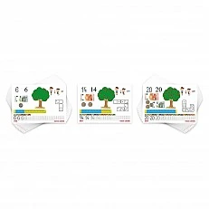 Nowa Szkola Montessori boards, with numbers from 0 to 20