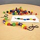 Learning Resources String Beads, Wooden, 108 Count, with 20 active cards included
