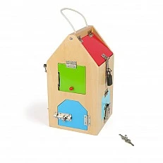Small Foot wooden locking house, 15 x 15 x 28 cm