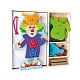 Small Foot Clown with clothes to string, 21 pieces