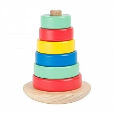 Small Foot stacking tower with wooden shapes