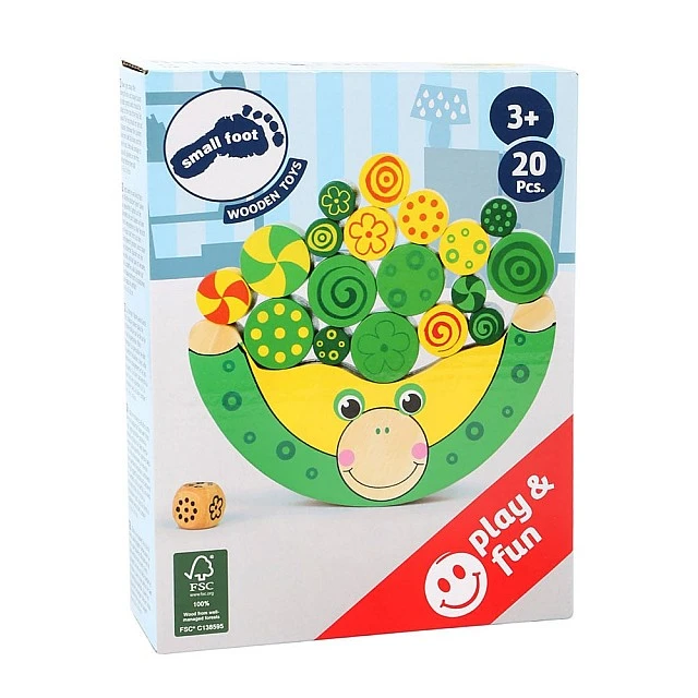Small Foot Balance game Frog, wooden, 20 pieces