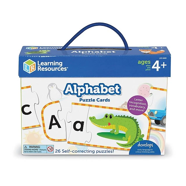 Learning Resources English Alphabet Puzzle Cards, 17.7 x 7.6 cm