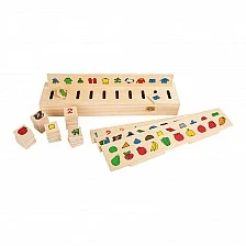 Small Foot wooden sorting box, 55 pieces