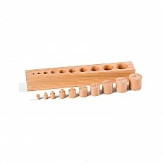 Nowa Szkola Montessori cylinders, #1, with wooden handles