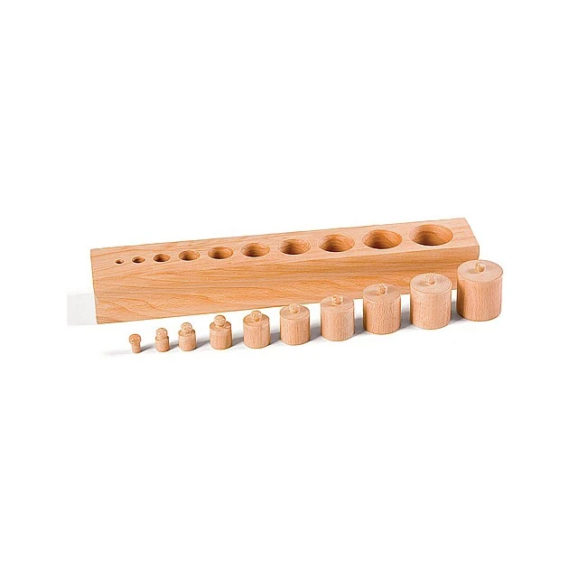 Nowa Szkola Montessori cylinders, #1, with wooden handles