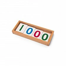 Nowa Szkola Montessori cards, with numbers, in a box