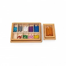 Nowa Szkola Montessori beads, for counting, in a box
