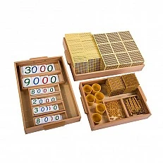 Montessori set, large, gold