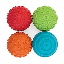 Nowa Szkola Balls with different textures, rubber, for printing patterns, 6 cm, 4 pieces