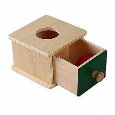 Box with tray and ball, wooden