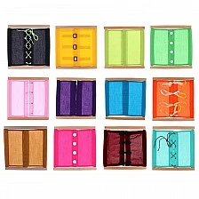 Montessori frames, with different fasteners, 12 pieces