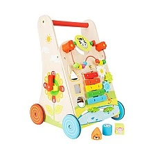 Small Foot Flowery baby walker wooden, 34 x 32 x 48 cm