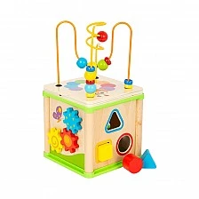 Small Foot didactic cube 5-in-1 wooden, 15 x 15 x 29 cm
