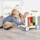 Small Foot walker didactic cube on wheels wooden, 42 x 39 x 42 cm