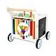 Small Foot walker didactic cube on wheels wooden, 42 x 39 x 42 cm