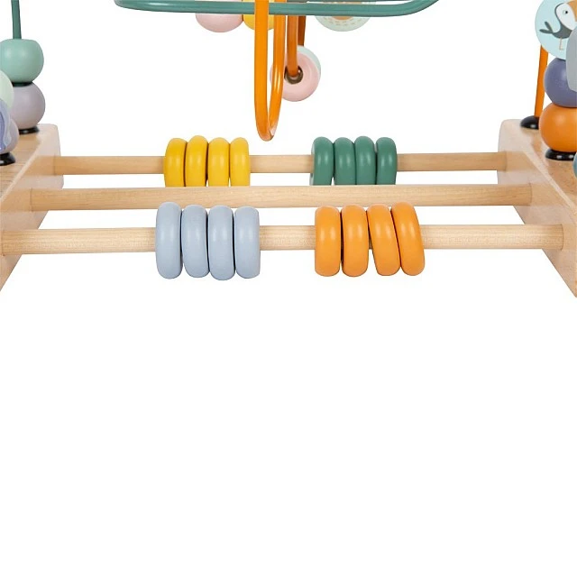 Small Foot Safari maze toy, wooden, with beads