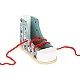Small Foot Shoe for stringing, wooden, 15 x 6 x 8 cm
