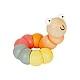 Small Foot Display with 14 pieces of caterpillars, for motor skills, wooden