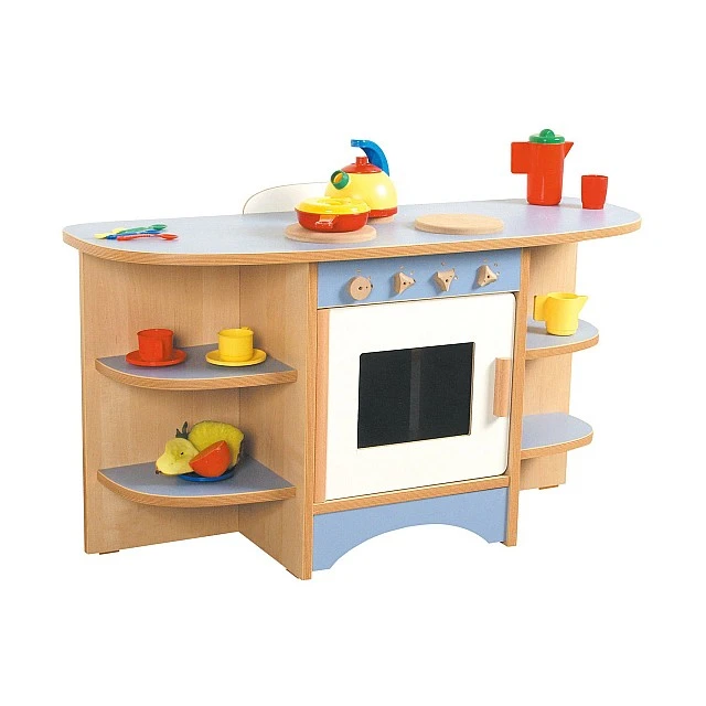 Nowa Szkola Children’s kitchen, with 3 hobs and oven, 104 x 37 x 56 cm, blue